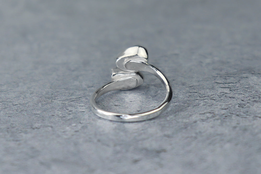 UK Size L Welsh Sea Glass Ring