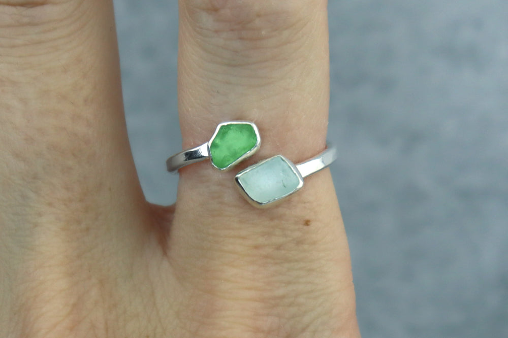 UK Size Q Welsh Sea Glass Ring