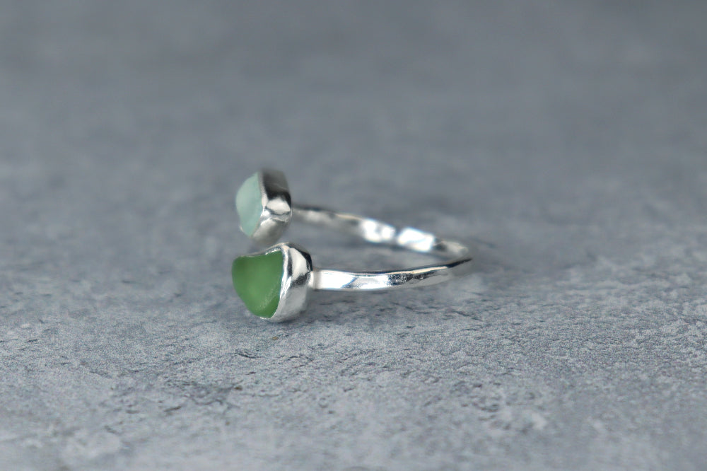 UK Size Q Welsh Sea Glass Ring