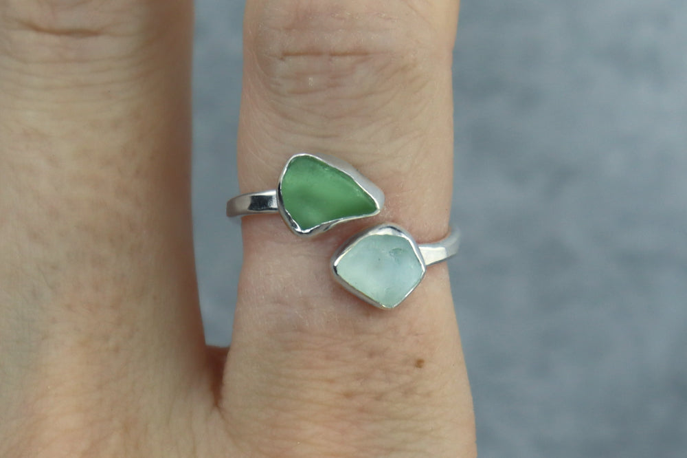 UK Size Q Welsh Sea Glass Ring