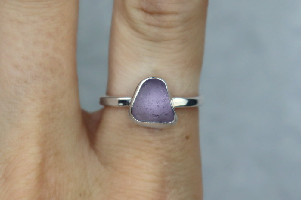 UK Size Q Welsh Sea Glass Ring