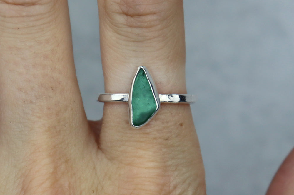 UK Size S Welsh Sea Glass Ring