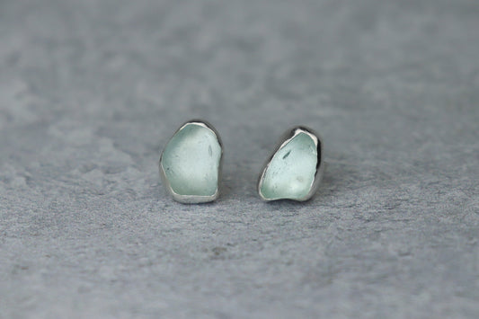 Welsh Sea Glass Stud Earrings