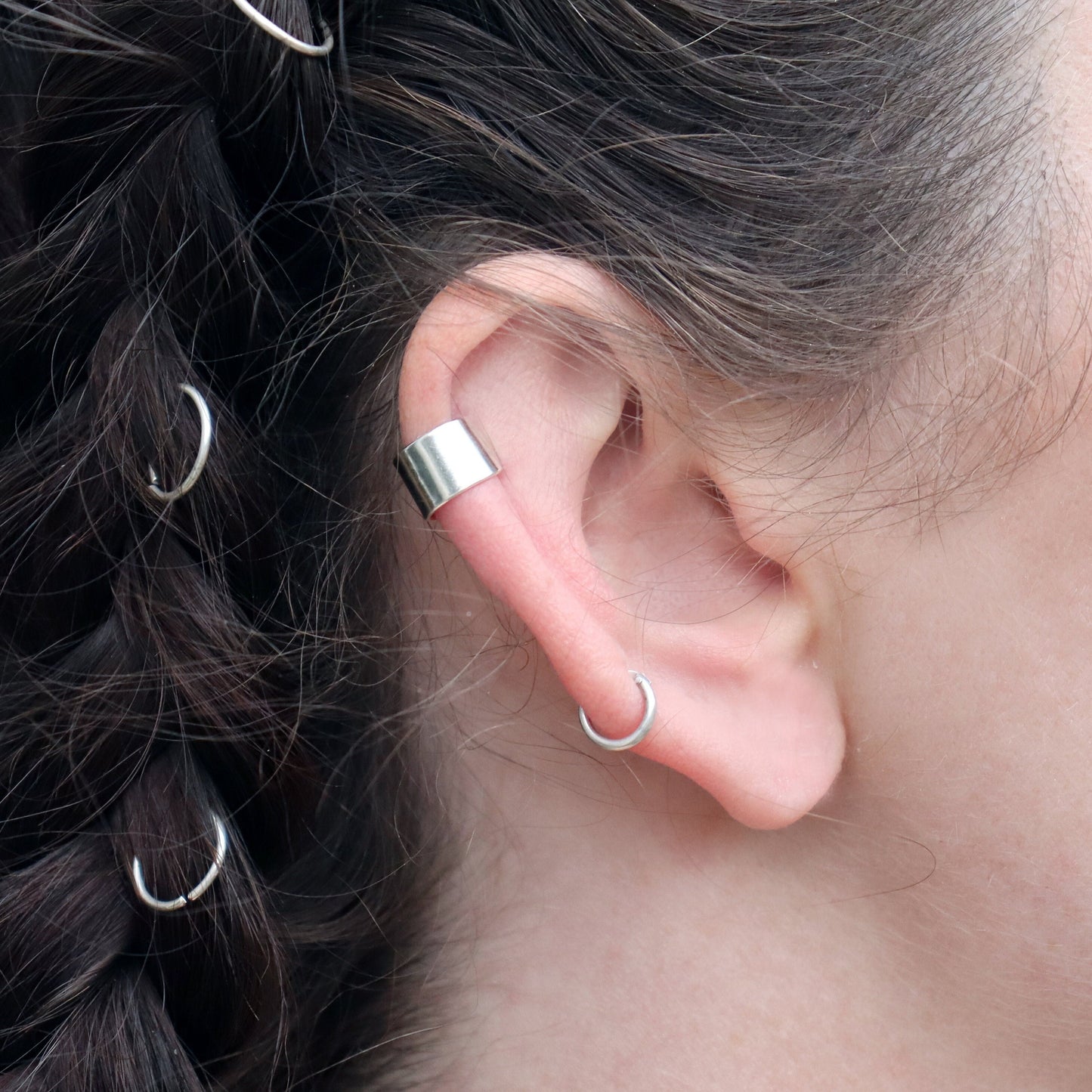 7mm Mirror Shine Ear Cuff Sterling Silver