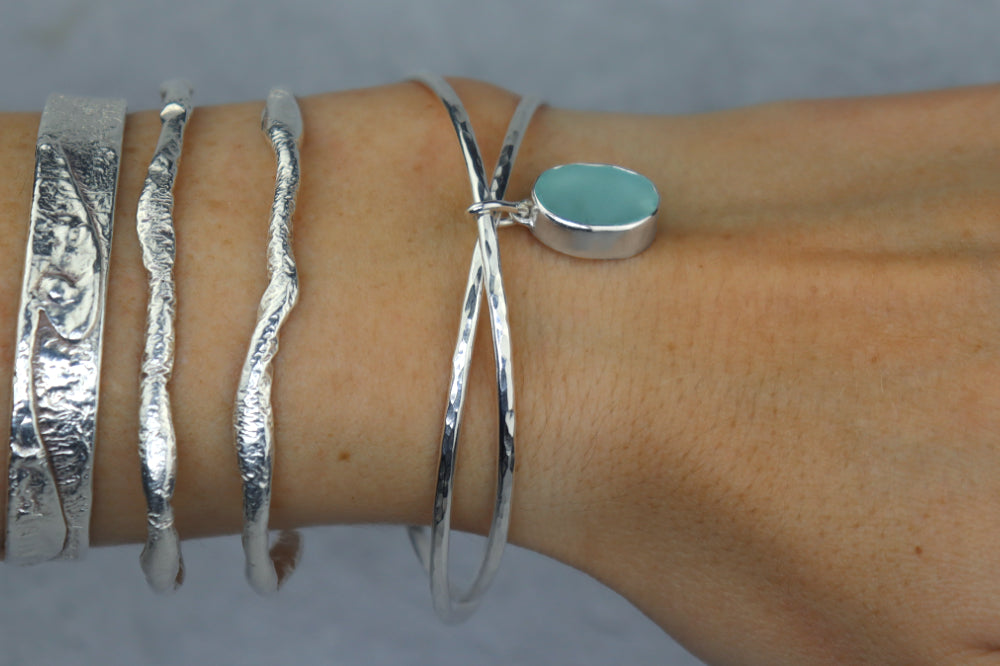 Welsh Sea Glass Bangle