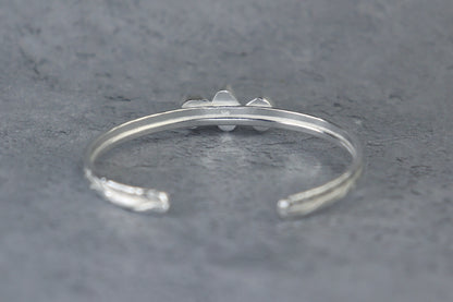 Welsh Sea Glass Textured Sterling Silver Cuff