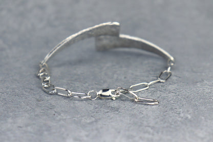 Welsh Sea Glass Reticulated Sterling Silver Cuff