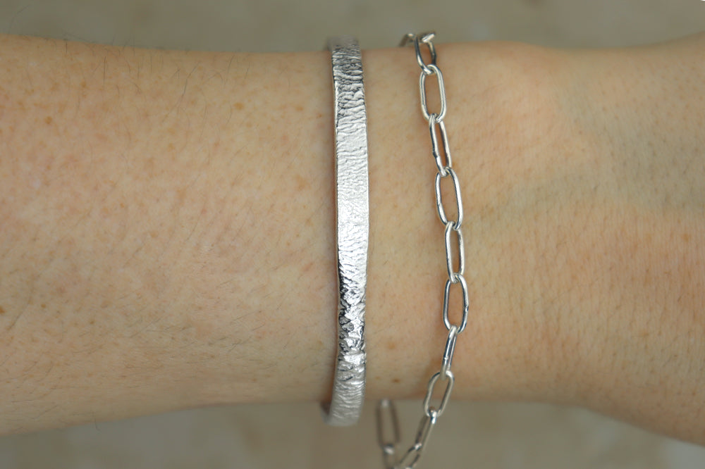 Reticulated Sterling Silver Bracelet