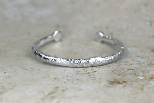 Reticulated Heavy Sterling Silver Bracelet