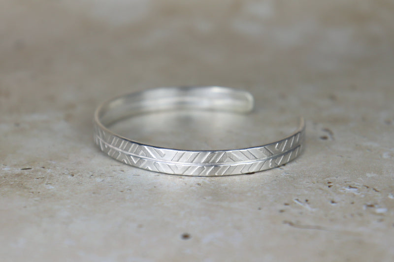 Textured Sterling Silver Cuff