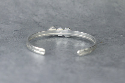 Welsh Sea Glass Textured Sterling Silver Cuff