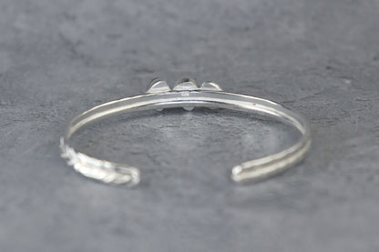 Welsh Sea Glass Textured Sterling Silver Cuff