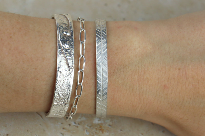 Textured Sterling Silver Cuff