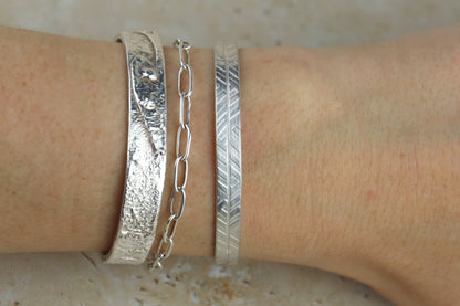 Textured Sterling Silver Cuff