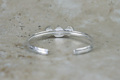 Welsh Sea Glass Textured Sterling Silver Cuff
