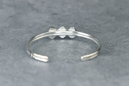 Welsh Sea Glass Textured Sterling Silver Cuff