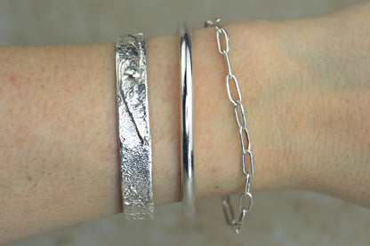 Mirror Shine Heavy Sterling Silver Bracelet