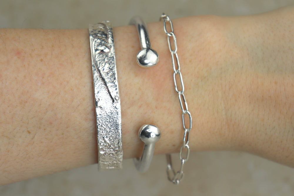 Mirror Shine Heavy Sterling Silver Bracelet