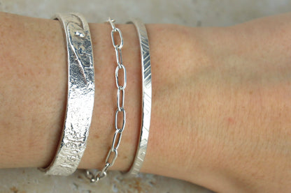 Textured Sterling Silver Cuff