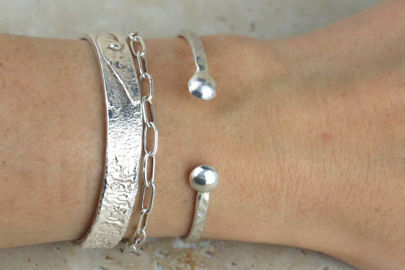 Textured Sterling Silver Cuff