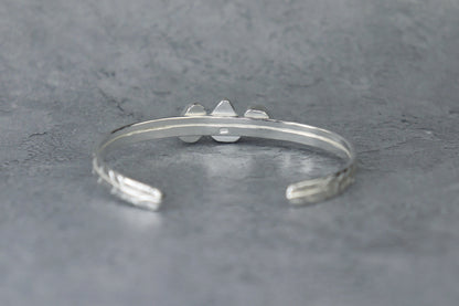 Welsh Sea Pottery Textured Sterling Silver Cuff