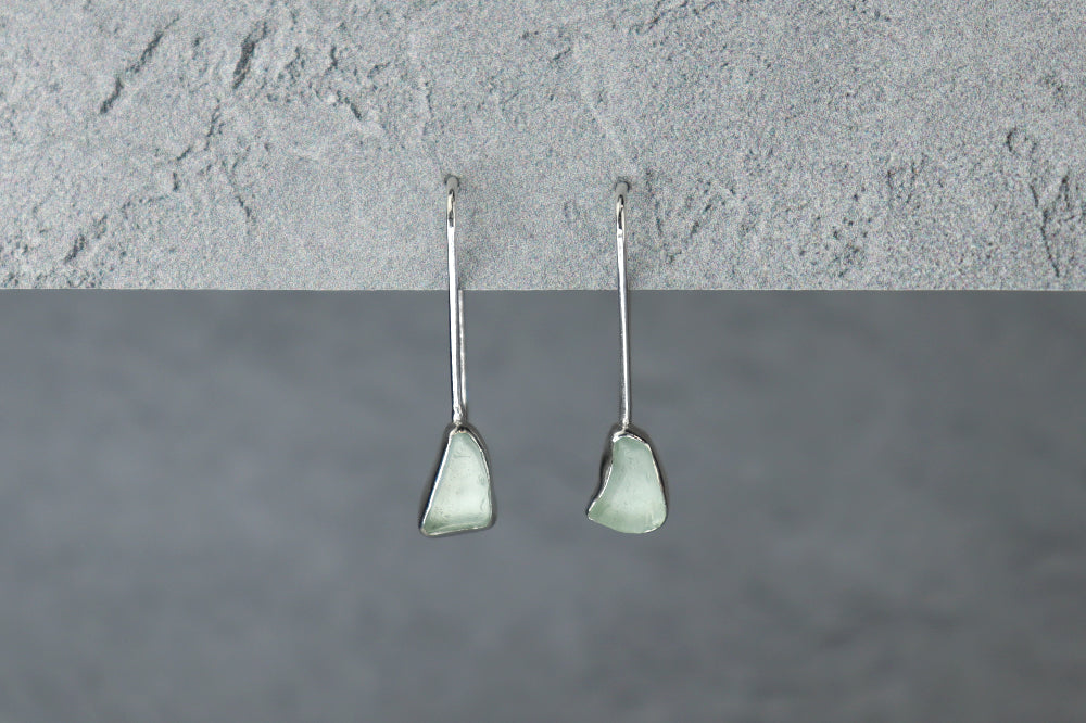 Welsh Sea Glass Drop Earrings