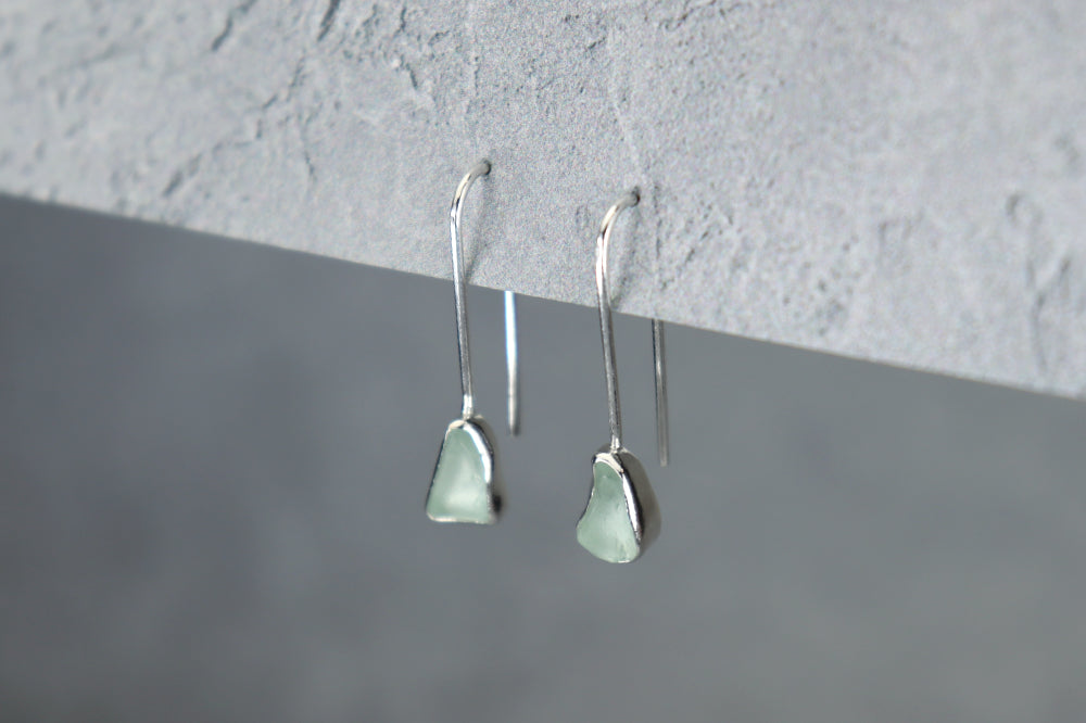 Welsh Sea Glass Drop Earrings