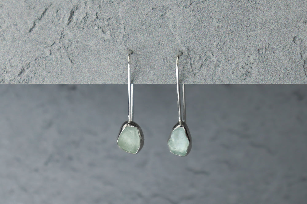 Welsh Sea Glass Drop Earrings
