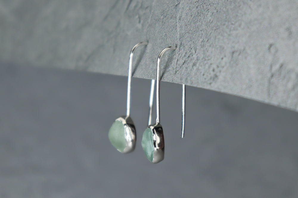 Welsh Sea Glass Drop Earrings