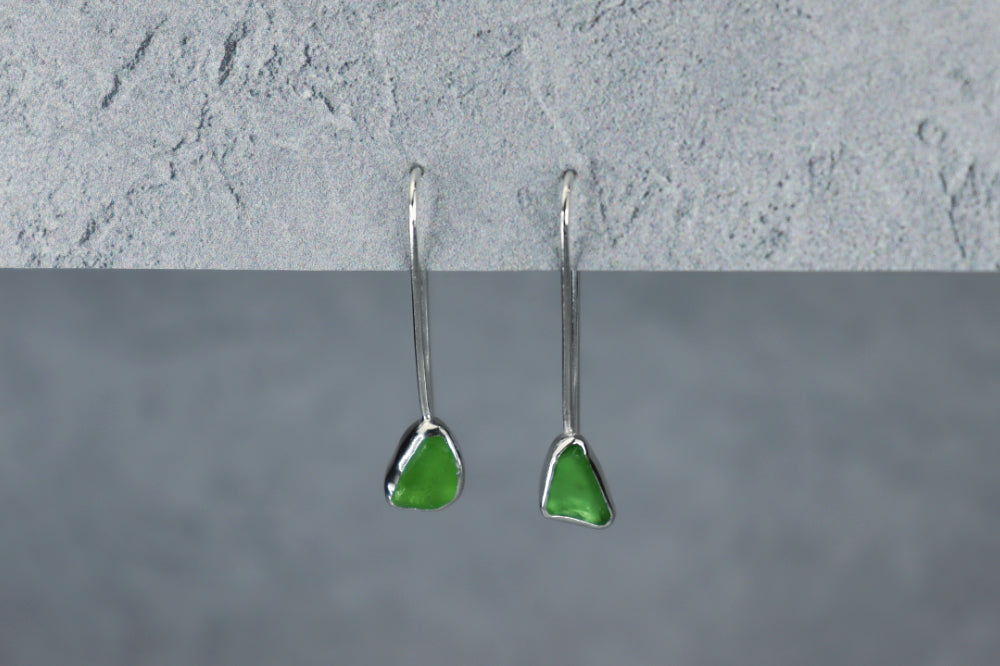 Welsh Sea Glass Drop Earrings