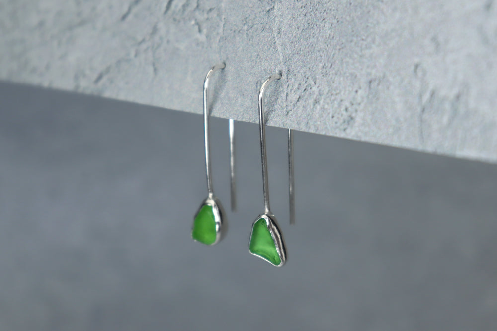 Welsh Sea Glass Drop Earrings