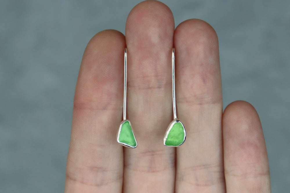 Welsh Sea Glass Drop Earrings