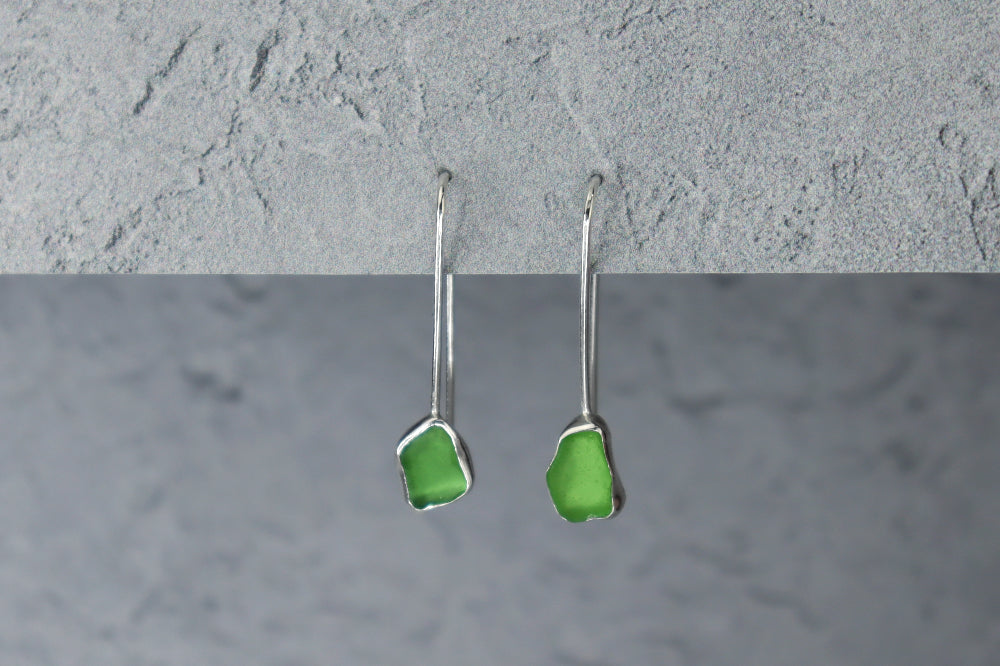 Welsh Sea Glass Drop Earrings