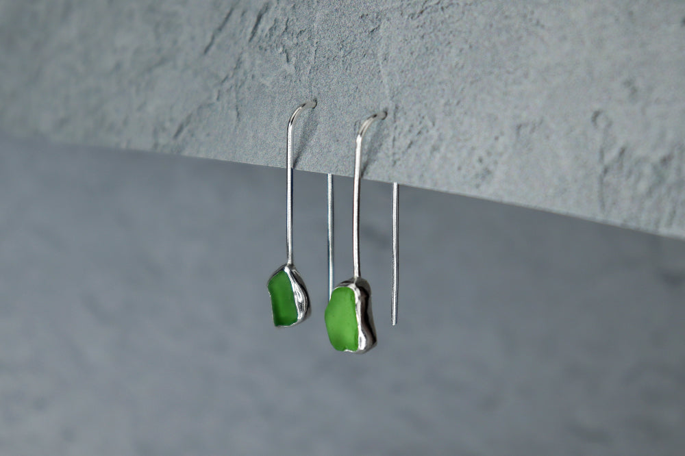 Welsh Sea Glass Drop Earrings