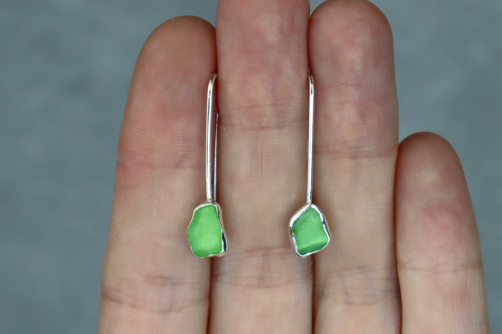 Welsh Sea Glass Drop Earrings