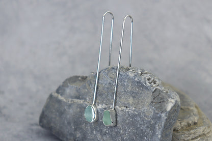 Welsh Sea Glass Drop Earrings