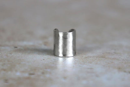 10mm Hammered Ear Cuff Sterling Silver