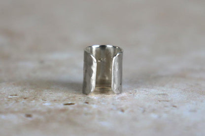 10mm Hammered Ear Cuff Sterling Silver