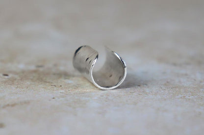 12mm Hammered Ear Cuff Sterling Silver
