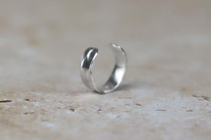3mm Hammered Ear Cuff Sterling Silver