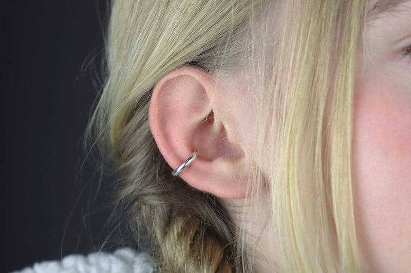 2.5mm Conch Ear Cuff Sterling Silver