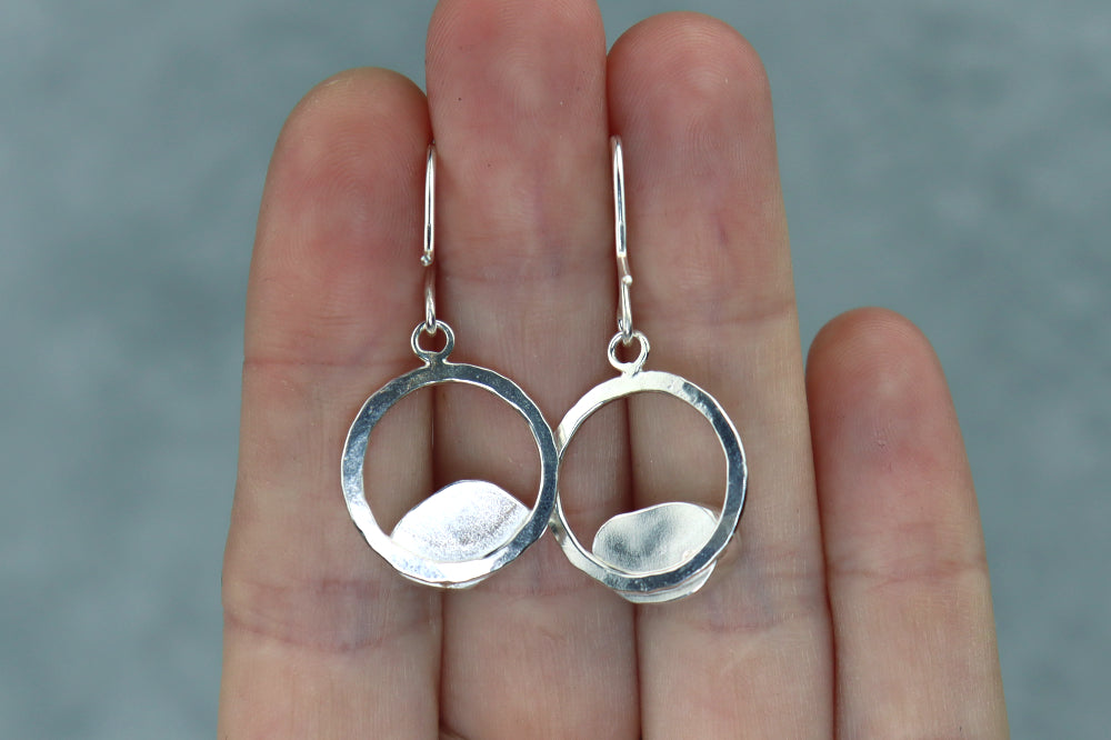 Welsh Sea Glass Geometric Earrings