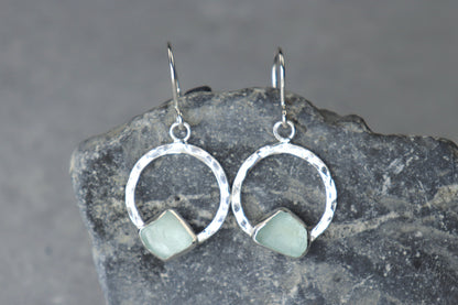Welsh Sea Glass Geometric Earrings