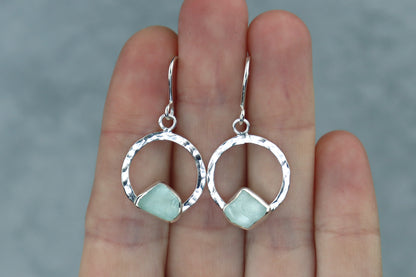 Welsh Sea Glass Geometric Earrings