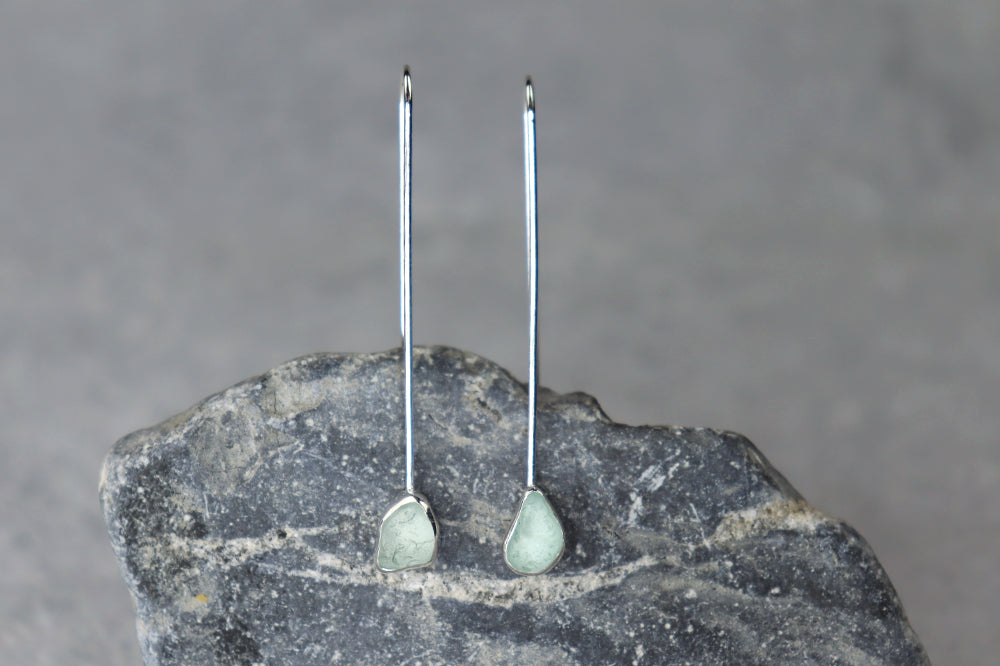 Welsh Sea Glass Drop Earrings