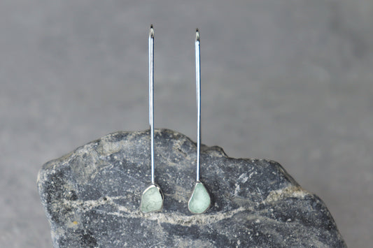 Welsh Sea Glass Drop Earrings