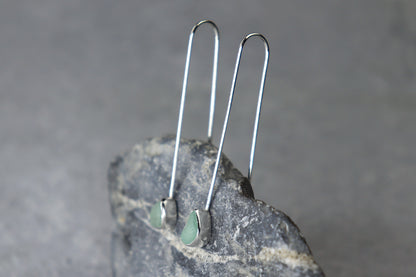 Welsh Sea Glass Drop Earrings