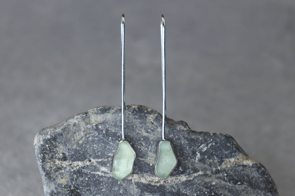 Welsh Sea Glass Drop Earrings
