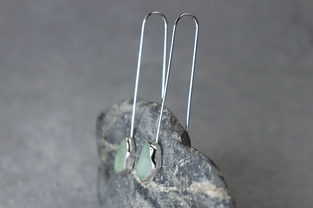 Welsh Sea Glass Drop Earrings