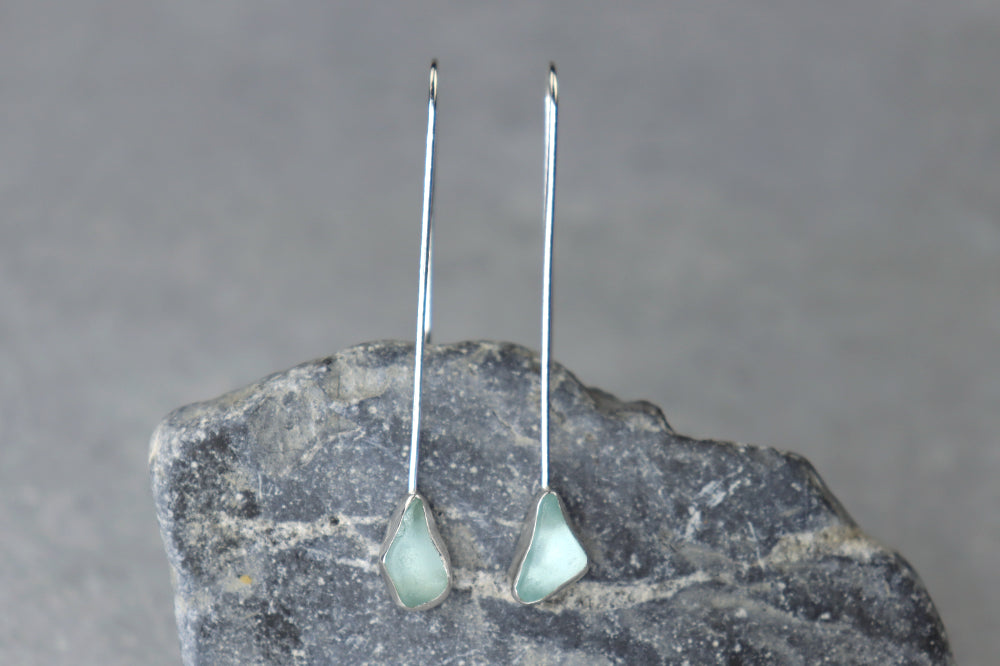 Welsh Sea Glass Drop Earrings